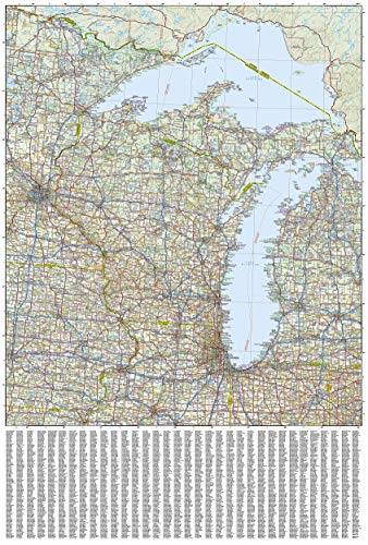 United States, Great Lakes Map (National Geographic Adventure Map, 3124)