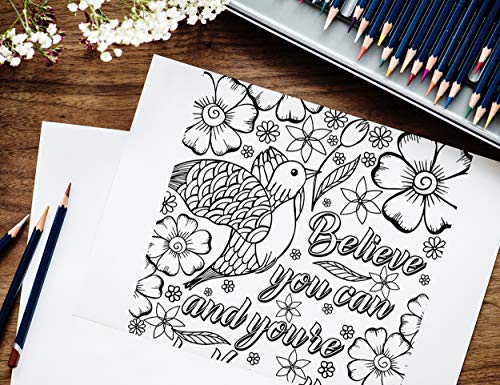 Key to Happiness: A Inspirational Coloring Book For Adults