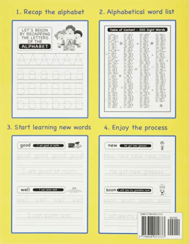 200 Must Know Sight Words Activity Workbook: Learn, Trace & Practice The 200 Most Common High Frequency Words For Kids Learning To Write & Read. | Ages 5-8