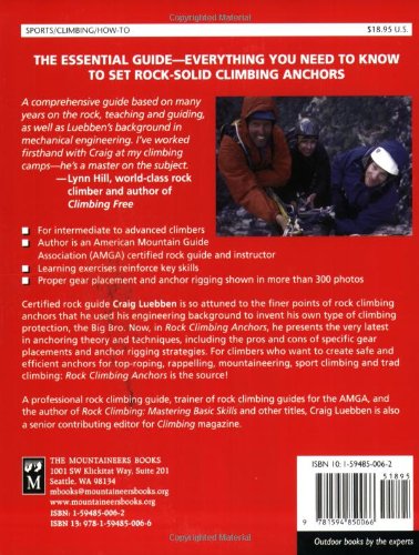 Rock Climbing Anchors: A Comprehensive Guide (The Mountaineers Outdoor Experts Series)