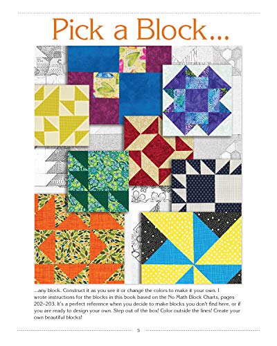 Quilt Block Genius, Expanded Second Edition: Over 300 Pieced Quilt Blocks to Make 1001 Blocks with No Math Charts (Landauer) Mini Quilts, Settings, Sampler Patterns, & Tips to Create Your Own Block