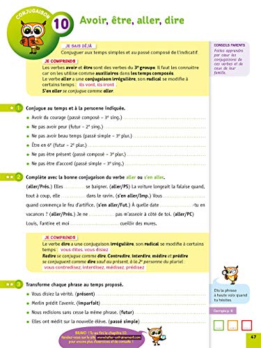 Français CM2: cahier d'entraînement et de révision (French Edition)