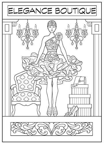 Creative Haven Dazzling Dresses Coloring Book (Creative Haven Coloring Books)