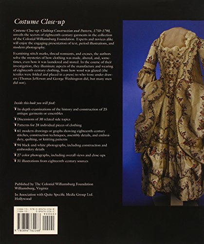 Costume Close Up: Clothing Construction and Pattern, 1750-1790