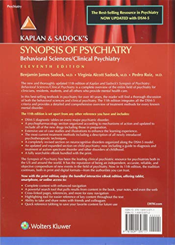 Kaplan and Sadock's Synopsis of Psychiatry: Behavioral Sciences/Clinical Psychiatry