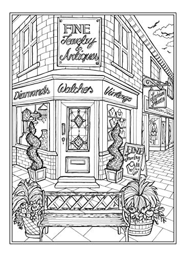 Creative Haven Main Street Coloring Book (Adult Coloring Books: USA)