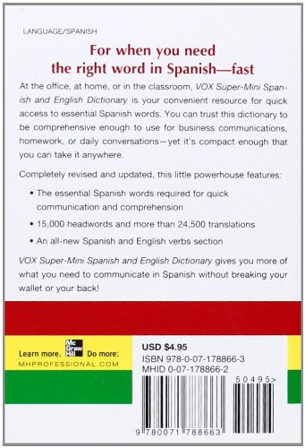 Vox Super-Mini Spanish and English Dictionary, 3rd Edition (Vox Dictionaries)