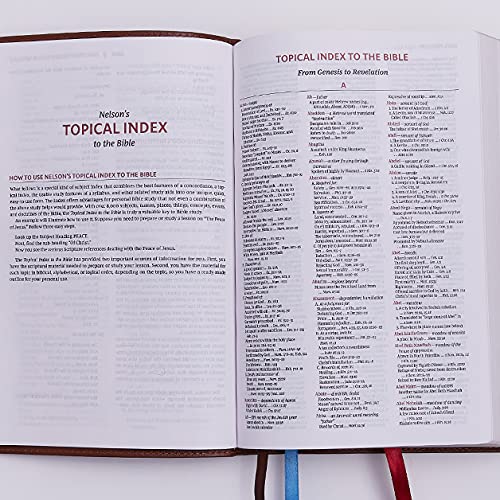 The NKJV, Open Bible, Leathersoft, Brown, Red Letter, Comfort Print: Complete Reference System