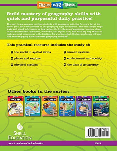 180 Days of Social Studies: Grade K - Daily Geography Workbook for Classroom and Home, Cool and Fun Practice, Kindergarten Elementary School Level ... to Build Skills (180 Days of Practice)