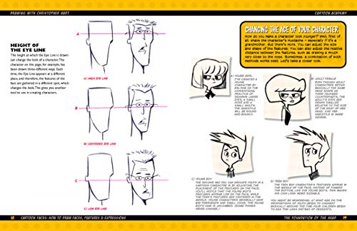 Cartoon Faces: How to Draw Heads, Features & Expressions (Cartoon Academy)