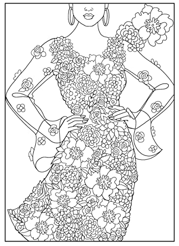 Creative Haven Dazzling Dresses Coloring Book (Creative Haven Coloring Books)