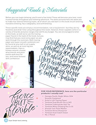 Super Simple Hand Lettering: 20 Traceable Alphabets, Easy Projects, Practice Sheets & More! (Design Originals) Includes Technique Guides, Skill-Building Exercises, Art Prints, & Vellum Tracing Paper