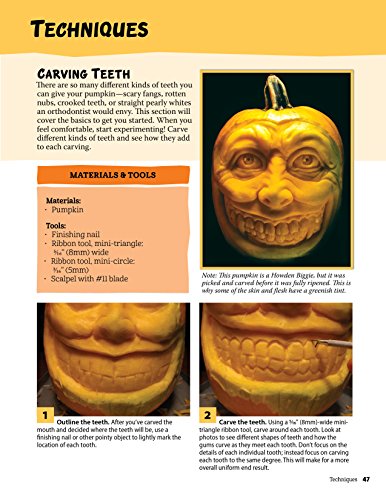 Realistic Pumpkin Carving: 24 Spooky, Scary, and Spine-Chilling Designs (Fox Chapel Publishing) Easy-to-Learn Techniques for Creating Expressive 3D Personalities in Pumpkins, Gourds, Squash, and More