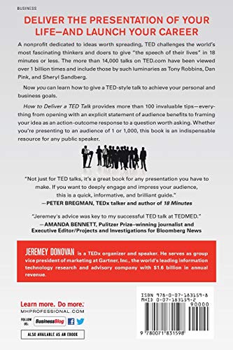 How to Deliver a TED Talk: Secrets of the World's Most Inspiring Presentations, revised and expanded new edition, with a foreword by Richard St. John and an afterword by Simon Sinek