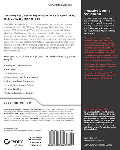 CISSP (ISC)2 Certified Information Systems Security Professional Official Study Guide