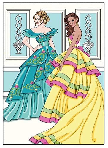 Creative Haven Dazzling Dresses Coloring Book (Creative Haven Coloring Books)