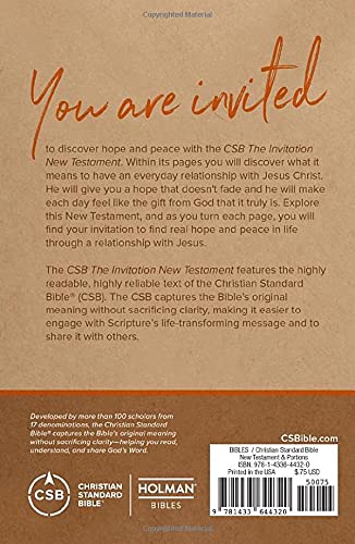 CSB The Invitation New Testament, Black Letter, Gospel Presentation, Evangelism, Outreach, New Believer, Economy, Easy-to-Read Bible Serif Type