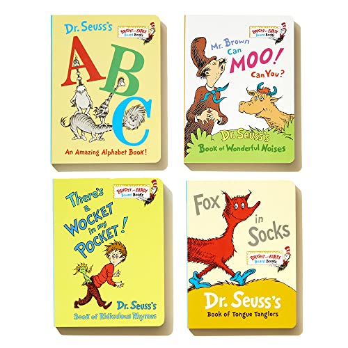 Little Green Box of Bright and Early Board Books: Fox in Socks; Mr. Brown Can Moo! Can You?; There's a Wocket in My Pocket!; Dr. Seuss's ABC (Bright & Early Board Books(TM))