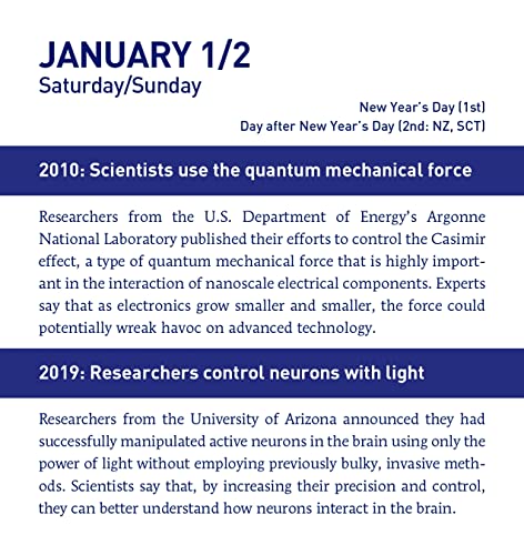 2022 This Day in Science Boxed Calendar: 365 Groundbreaking Discoveries, Inspiring People, and Incredible Facts (Daily Calendar, Desk Gift for Him, Office Gift for Her)