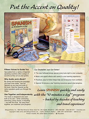 SPANISH in 10 minutes a day BOOK + AUDIO