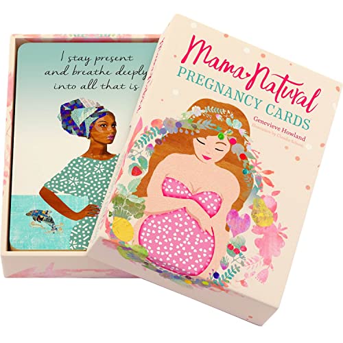 Mama Natural Pregnancy Affirmation Cards - 50 Beautiful Mama Natural Cards to Inspire & Empower You Along Your Pregnancy Journey | Affirmation Cards for Women, Gifts for New Mom