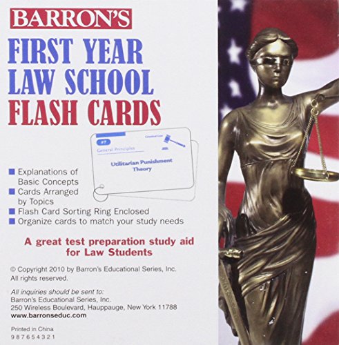 Barron's First Year Law School Flash Cards: 350 Cards with Questions & Answers (Barron's Test Prep)