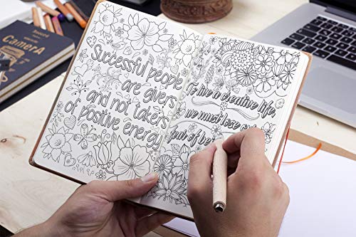 Key to Happiness: A Inspirational Coloring Book For Adults