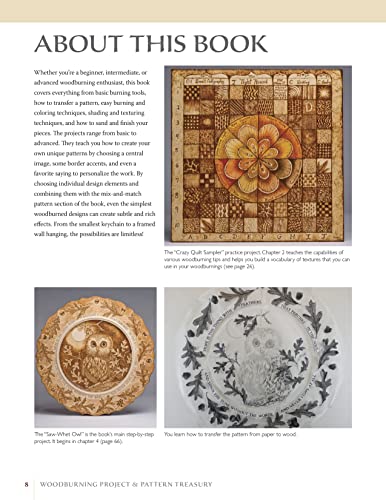 Woodburning Project & Pattern Treasury: Create Your Own Pyrography Art with 70 Mix-and-Match Designs (Fox Chapel Publishing) Step-by-Step Instructions for Both Beginners and Advanced Woodburners