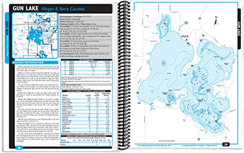 Michigan's Best Lakes Fishing Maps Guide Book