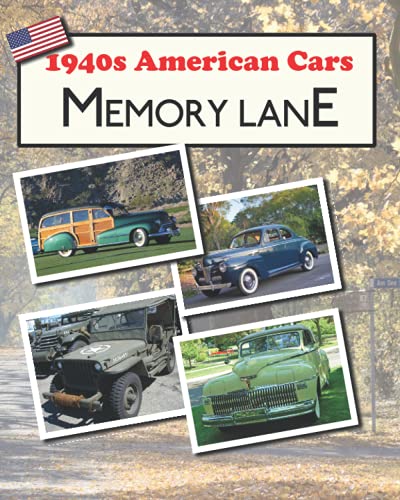 1940s American Cars Memory Lane: large print picture book for dementia patients