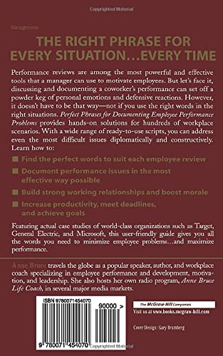 Perfect Phrases For Documenting Employee Performance Problems: Hundreds of Ready-to-use Phrases for Addressing All Performance Issues (Perfect Phrases Series)