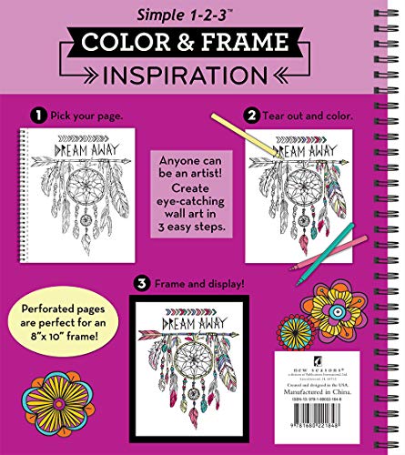 Color & Frame - Inspiration (Adult Coloring Book)