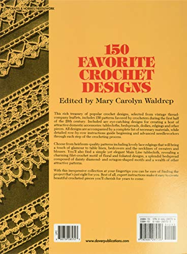 150 Favorite Crochet Designs (Dover Knitting, Crochet, Tatting, Lace)