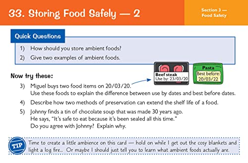 New Grade 9-1 GCSE Food Preparation & Nutrition AQA Revision Question Cards: perfect for catch-up and the 2022 and 2023 exams (CGP GCSE Food 9-1 Revision)