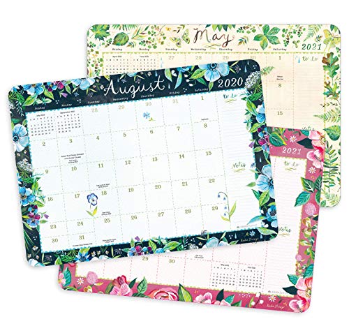 Katie Daisy 2021 Desk Pad Calendar (17-Month Aug 2020 - Dec 2021, 18.75" x 13.5")