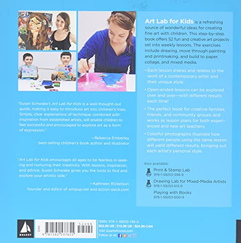 Art Lab for Kids: 52 Creative Adventures in Drawing, Painting, Printmaking, Paper, and Mixed Media-For Budding Artists of All Ages (Volume 1) (Lab for Kids, 1)