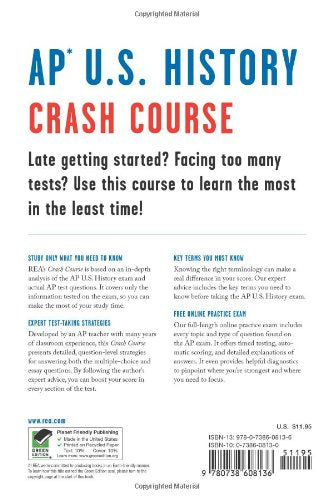 AP U.S. History Crash Course (REA: The Test Prep AP Teachers Recommend)