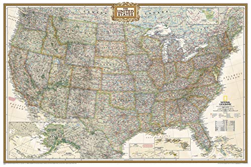 National Geographic United States Wall Map - Executive (Poster Size: 36 x 24 in) (National Geographic Reference Map)