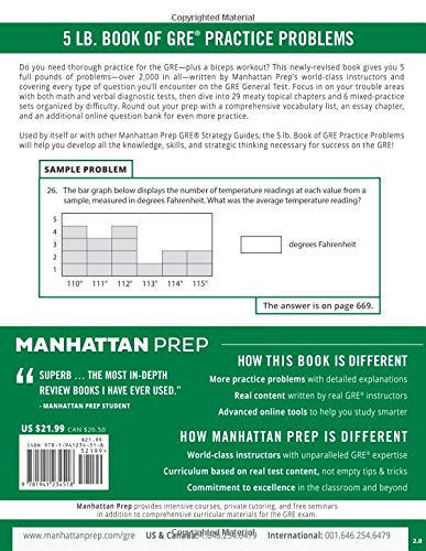 5 lb. Book of GRE Practice Problems (Manhattan Prep 5 lb Series)