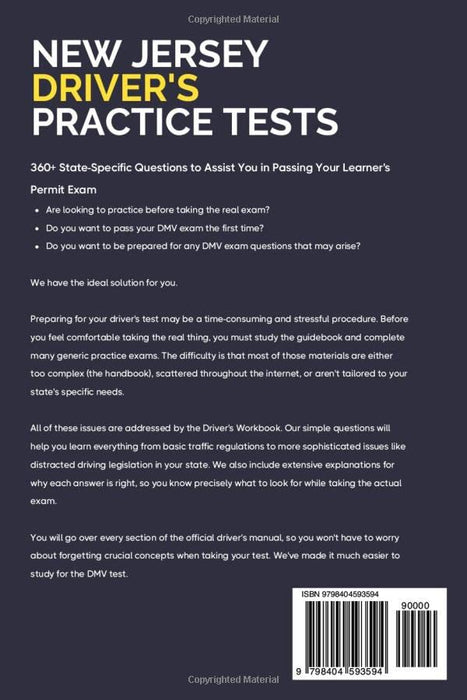 New Jersey Driver’s Practice Tests: + 360 Driving Test Questions To Help You Ace Your DMV Exam. (Practice Driving Tests)