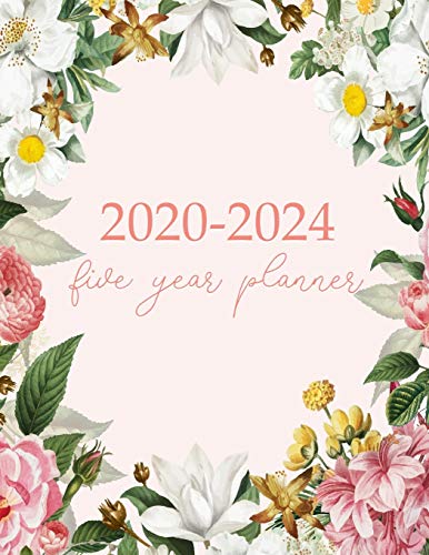 2020-2024 Five Year Planner: Monthly Logbook and Journal, 60 Months Calendar (5 Year Monthly Agenda 2020, 2021, 2022, 2023, 2024 Large Size 8.5x11)