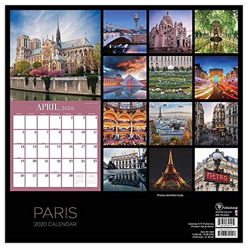 2020 Paris Wall Calendar