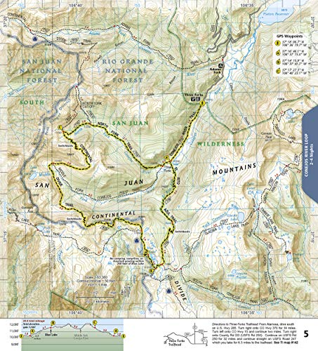 Colorado Backpack Loops South Map (National Geographic Topographic Map Guide, 1305)