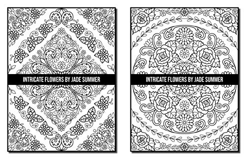 Intricate Flowers: An Adult Coloring Book with 50 Detailed Flower Designs for Relaxation and Stress Relief