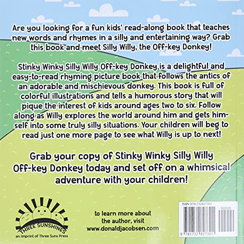 Stinky Winky Silly Willy Off-key Donkey: A Fun Rhyming Animal Bedtime Book For Kids