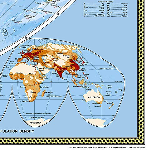 National Geographic World Wall Map - Classic - Laminated (Enlarged: 69.25 x 48 in) (National Geographic Reference Map)