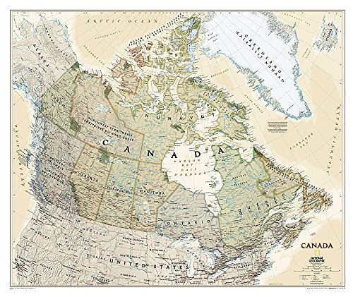 National Geographic Canada Wall Map - Executive (38 x 32 in) (National Geographic Reference Map)