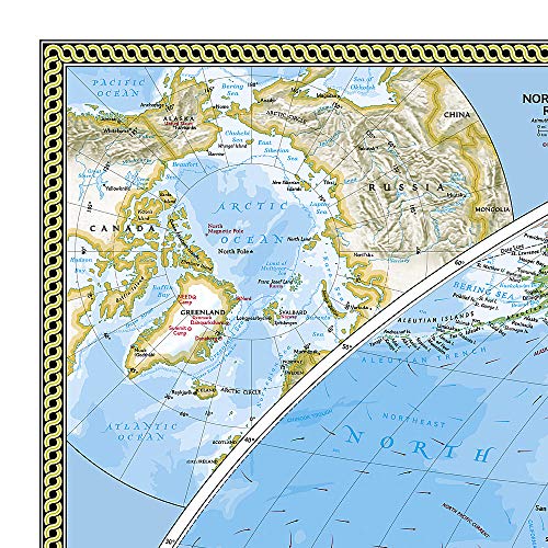 National Geographic World Wall Map - Classic - Laminated (Enlarged: 69.25 x 48 in) (National Geographic Reference Map)