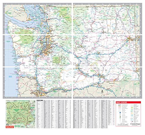 Rand McNally Easy To Fold: Washington State Laminated Map