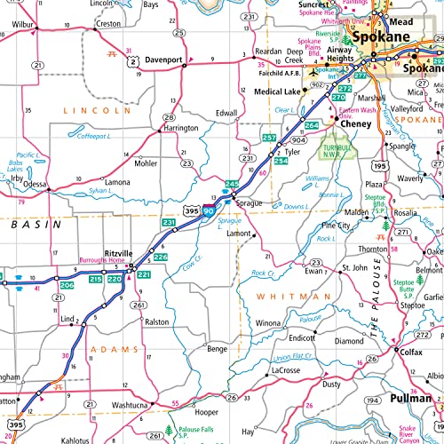 Rand McNally Easy To Fold: Washington State Laminated Map